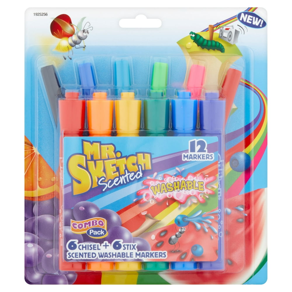 Mr. Sketch Scented Washable Markers Combo Pack, 12 count - Walmart.com