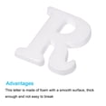 thumbnail image 3 of Unique Bargains Foam Letters R Letter EPS White Polystyrene Letter Foam 100mm/4 Inch for Crafts, Party Decoration, Pack of 2, 3 of 6