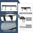 thumbnail image 6 of Sensch Portable Folding Camping Cot Bed with Cushion & Pillow, Adjustable 4-Position Lounger Chair, 74.8×26.8 inches, 6 of 13