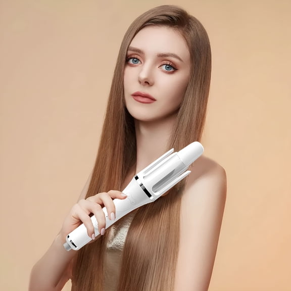 HIBIBUD Automatic Curling Iron-1 Inch Rotating Curling Iron for All Hair Types,Auto Curling Wand with Fast Heating Dual Speed Lcd Display 250°F-450°F for Lasting Beach Waves,Quick&Effortless