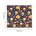 thumbnail image 3 of Pofeuu Skull gold flower Print Wall Tapestry Decoration Wall Hanging Tapestry 60 x 51 Inch, 3 of 6