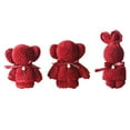 thumbnail image 1 of EIGTHTAILValentine Ensemble de Serviettes en Peluche 3 Serviettes à Main Rouges, 1 of 6