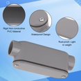 thumbnail image 4 of Cuerpo de conduit de PVC tipo C de 3/4 pulgada, 4 piezas, gris, CKVIHAV, 4 of 7