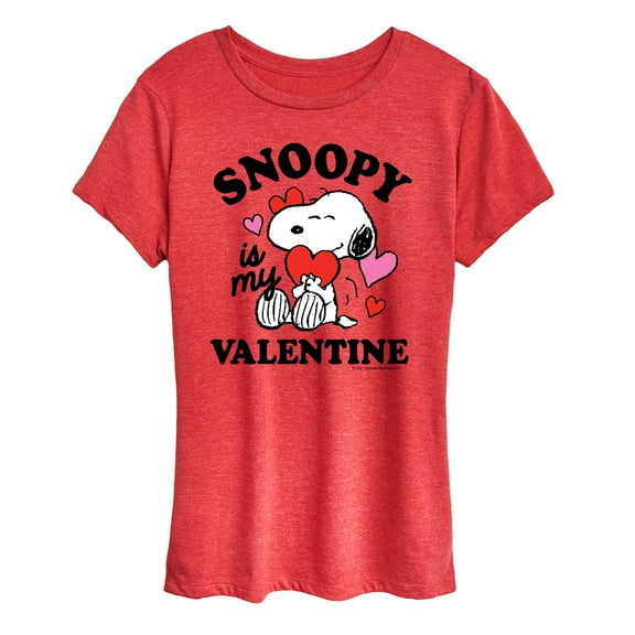 Peanuts - Snoopy is my Valentine - Women's Short Sleeve Graphic T-Shirt