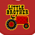 thumbnail image 4 of Inktastic Red Tractor Little Brother Boys Baby Bib, 4 of 4