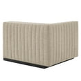 thumbnail image 4 of Modway Conjure Channel Tufted Upholstered Fabric Left-Arm Chair in Black Beige, 4 of 6
