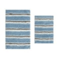 thumbnail image 2 of Home Weavers Glamour Collection 100% Polyester Microfiber Bathroom Rug, Non Slip Bath Mat Water Absorbent Soft Microfiber Shaggy Mat Machine Washable, Thick Plush Rugs - 2Pcs Set, Blue, 2 of 5