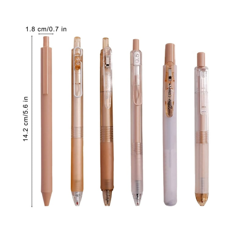6pcs Set, Gel Pen, Planner Pens, Kawaii Stationary, Cute Pens, Sign Pen,  Black Gel Pens, Highlighter Pen, Aesthetic Pens, School Supplies 