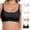 Black, variant on Bras For Women, Cooling Seamless Wire-Free Push-Up Bra, Racerback & Front Closure Adjustable Straps For Summer Daily Wear White M