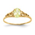 thumbnail image 1 of 14k Yellow Gold Synthetic Peridot Ring Baby, 1 of 7