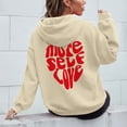 thumbnail image 5 of Winter Savings Clearacne Zip up Hoodie Women Women's Long Sleeved More Self Love Letter Printed Hoodie Hoodie Hoodie, 5 of 6