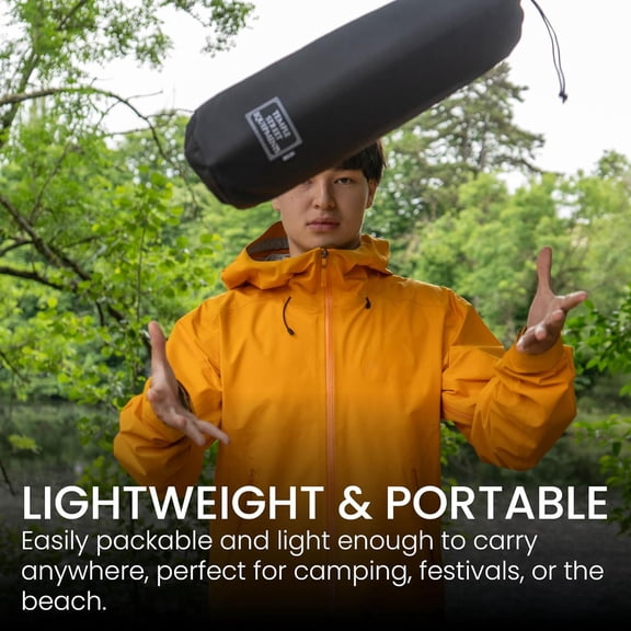 HC100 Camping Chair, 3.36lbs Lightweight Folding Chair with Cup Holder, Portable and Easy to Carry for Camping, Beach, Hiking, Urbain, Festival or Garden (Black)