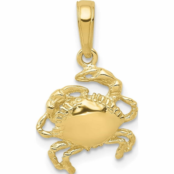 10K Yellow Gold Crab Charm (20 X 12) Made In United States 10k2994