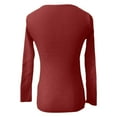thumbnail image 4 of DuoJiaJ Solid Color Knit Collar Slim Fit Long Sleeve Pullover Sweater For Casual Wear And Everyday Basic Wardrobe Sweater Women Red L, 4 of 4