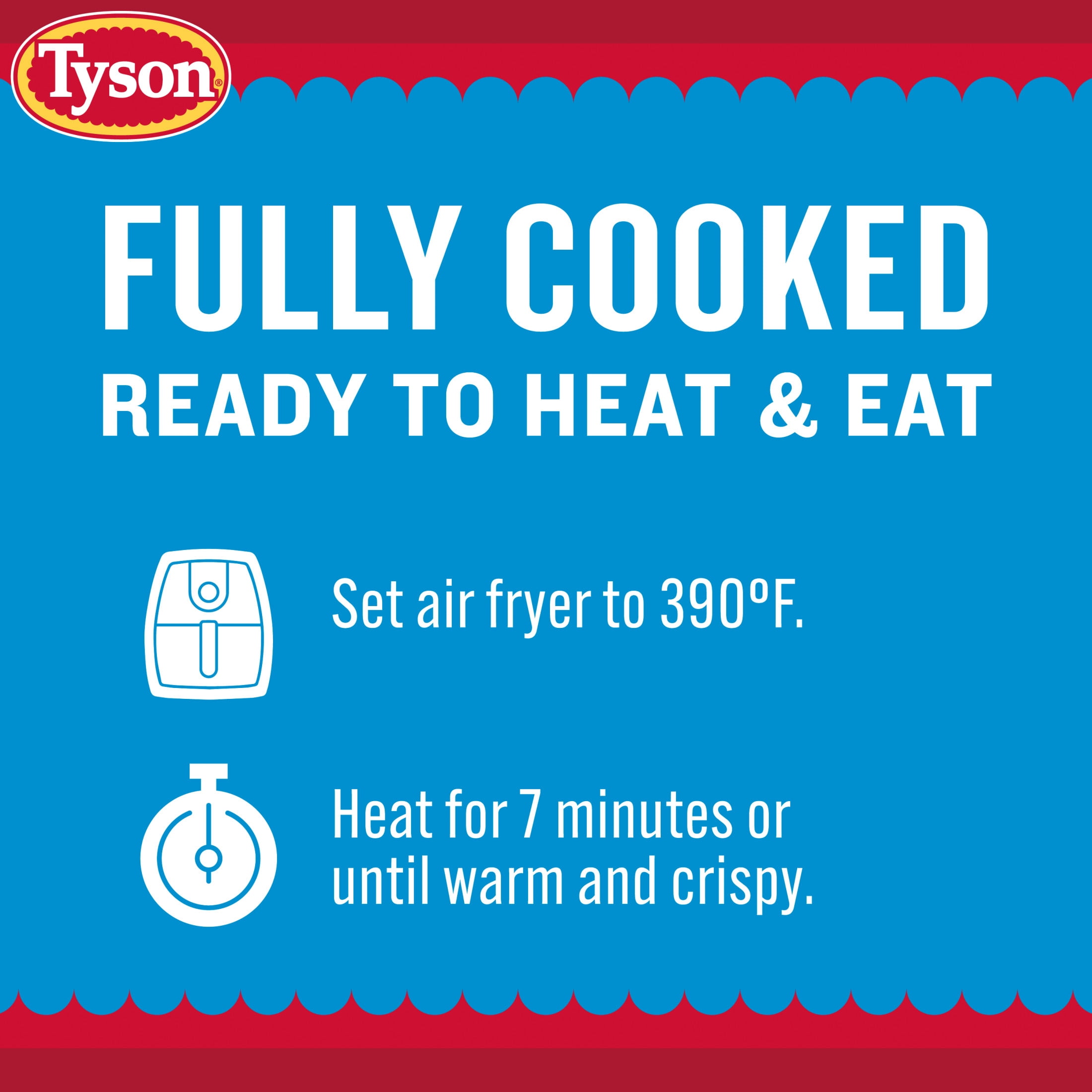Tyson Popcorn Chicken, 25 oz (Frozen, Fully Cooked)