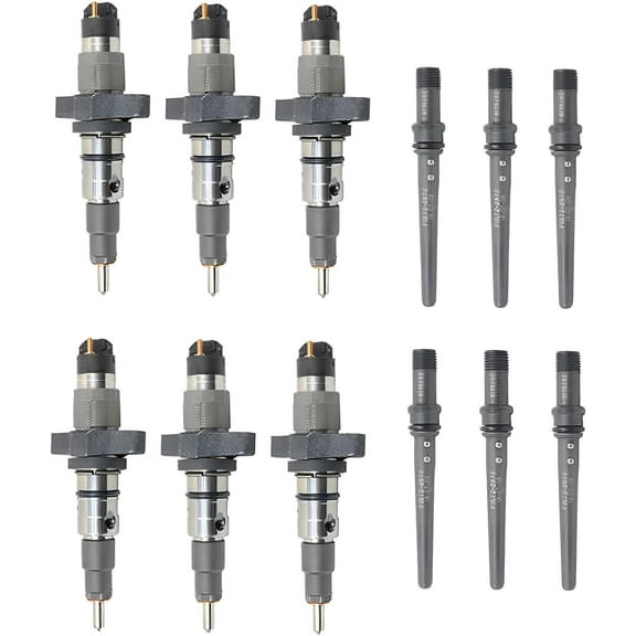 6 Set Diesel Injector Rail 0445120238 0986435505 For Dodge Ram 2500 3500 5.9L Cummins 2004-2007