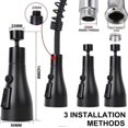 thumbnail image 2 of Black Kitchen Faucet Spray, 3 Modes Nozzle for Kitchen Faucet, Kitchen Spray, Kitchen Spray Faucets, Faucet Extension (Black), 2 of 5