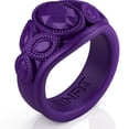 thumbnail image 5 of Rinfit Silicone Rings for Women & Men - Couple Sets Rubber Wedding Bands - Black & White, Diamond Purple, 5 of 7