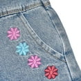 thumbnail image 3 of Peacolate 5-10T Little&Big Girls Adjustable Straps Short Overalls Jeans Outfits,Butterfly,7-8Years, 3 of 4