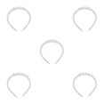 thumbnail image 1 of Minnieouse Exquisita perla diadema resistente al desgaste Universal estilo Simple Chic Scrunchie titular Tiaras para mujeres 18mm,4 perlas grandes 18 mm, 4 perlas grandes 5piezas, 1 of 6