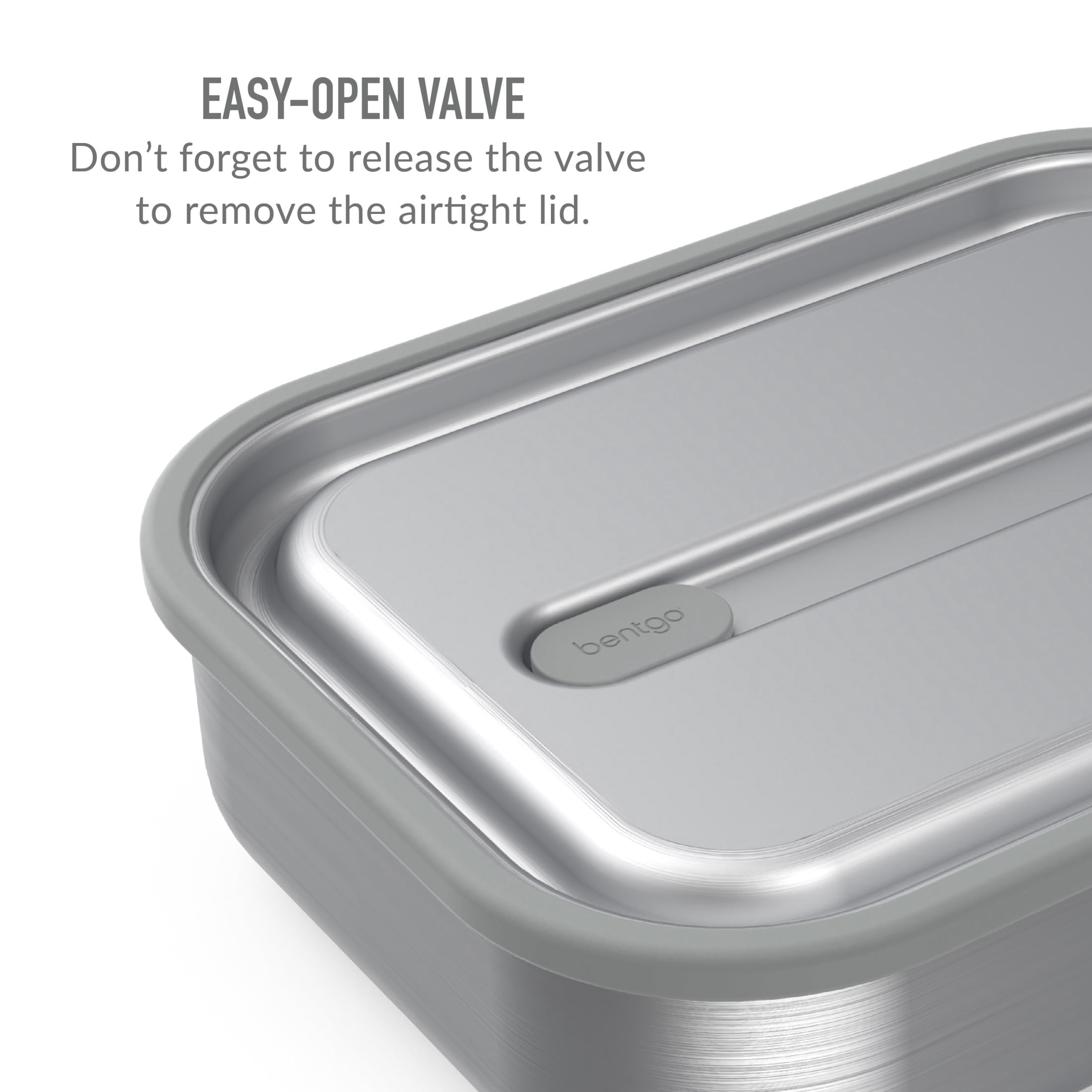 Bentgo MicroSteel Leak-Proof Lunch Box - Microwave-Safe, Oven-Safe, Bento-Style Container with Removable Divider, Airtight Lid, Sustainable Design, Odor & Stain Resistant (Stainless Steel)
