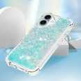 thumbnail image 5 of Case for iPhone 16 Case Glitter Liquid Cute Clear,Sparkle Floating Quicksand Shockproof Protective Bumper Soft TPU Phone Case for iPhone 16 6.1 inch Star Blue YB, 5 of 14