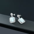 thumbnail image 4 of Gem Stone King 925 Sterling Silver Sky Blue Topaz Dangle Earrings for Women (18.00 Cttw, Gemstone November Birthstone, Octagon 14X10MM), 4 of 4