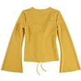 thumbnail image 2 of bar III Womens Corset Knit Blouse, Yellow, X-Large, 2 of 2