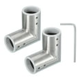 thumbnail image 1 of Conector de Varilla de Cortina de Esquina Uxcell, 2 Pcs Conector de Varilla de Cortina de 90° para Varilla de 1", Plata, 1 of 5