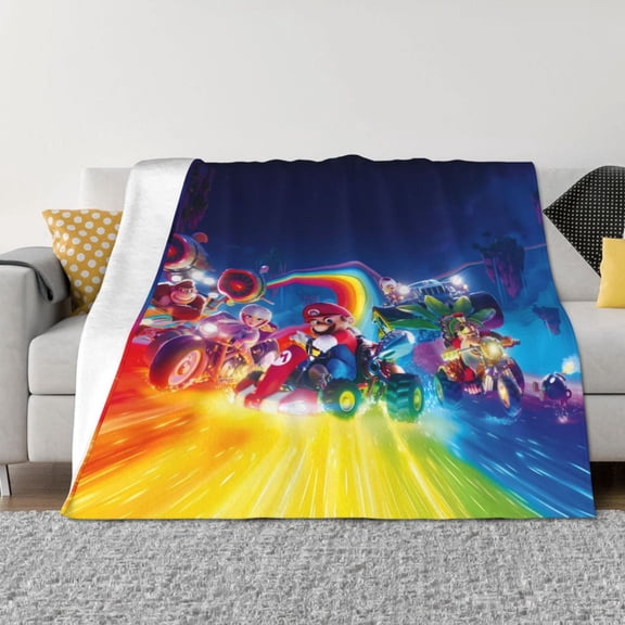 Saiise Mario Bx Throw Blanket 40"x30" ,Soft Lightweight Cozy All Season Blanket for Bed,Couch,Car