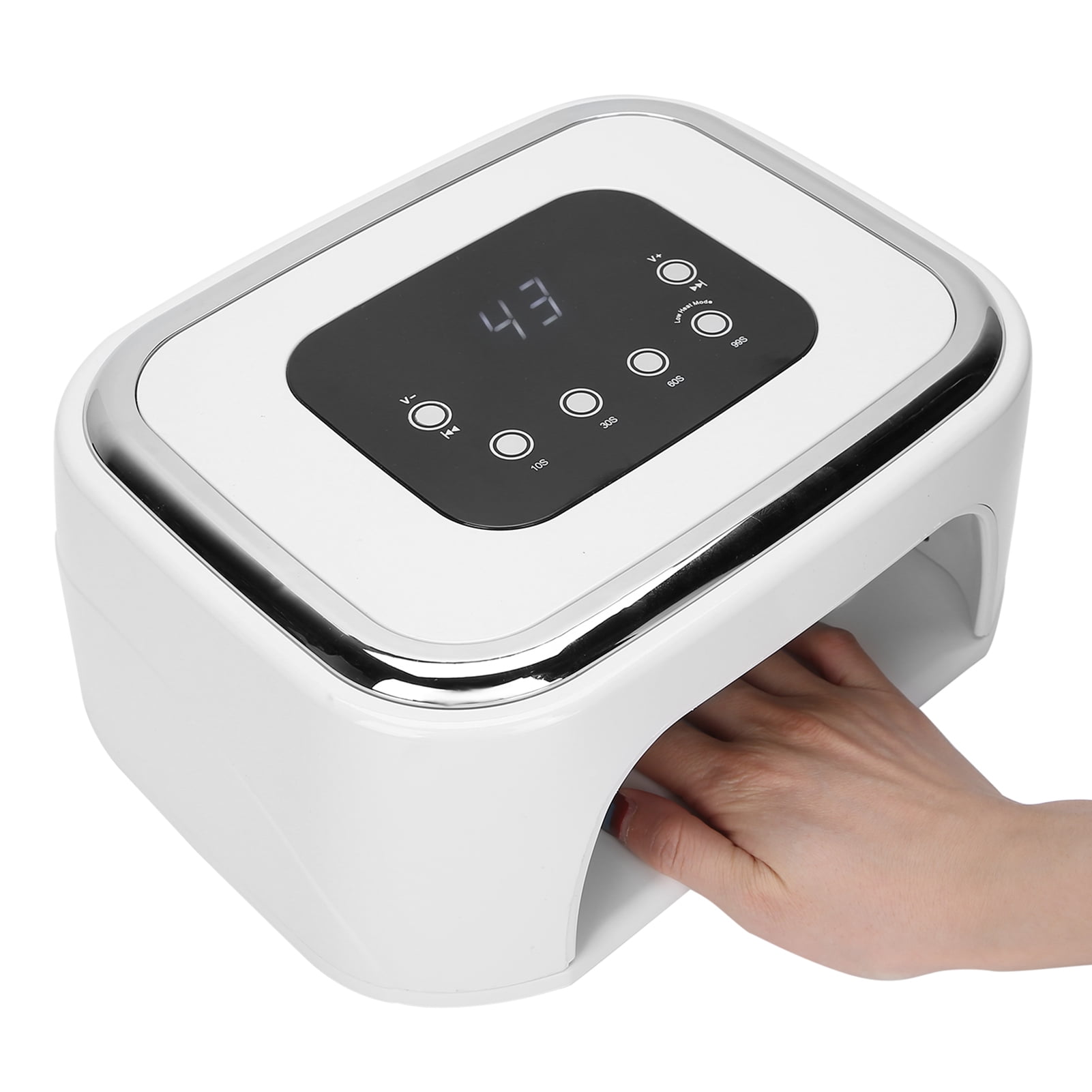Yajisi 80W Nail Art Gel Curing Light UV LED 4 Gears Timing Nail Gel Dryer Lamp 100-240V UK Plug