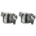 thumbnail image 1 of Juego de 28 Tazas, Tazas y Cucharas Medidoras de Acero Inoxidable, 14 Tazas Anidables y 14 Cucharas Apilables Portátil Profesional, 1 of 5