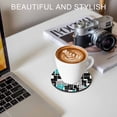 thumbnail image 6 of Teal Blue Black Geometric Coasters Set of 6, Absorbent Coasters for Drinks, Modern Abstract Art Block Coaster for Desk Coffee Table Protection, Home Decor House Warming Gifts 4", 6 of 8