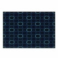 thumbnail image 1 of Geometric Cutting Board, Scribble Art Style Circles Ring Shapes on Dark Background, Decorative Tempered Glass Cutting and Serving Board, Small Size, Blue Violet Pale Blue, by Ambesonne, 1 of 1
