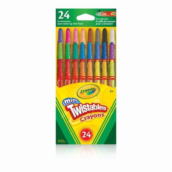 Crayola Craies de Cire Mini Torsadables, 24 Unités