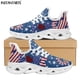 thumbnail image 1 of Zapatillas informales con cordones para mujer, suaves y cómodas, con estampado de bandera estadounidense, diseño de marca, zapatos planos de girasol,, 1 of 6