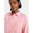 thumbnail image 4 of No Boundaries Sleepwear Button Shirt with Long Sleeves, Women's XS-XXL, 4 of 5