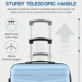 thumbnail image 4 of AMZFUN 28 Inches Carry On Luggage, Lightweight ABS+PC Hard Case Suitcase With 360° Rotating Silent Wheel, With TSA Lock, Airline Approved Luggage, Light Blue, 4 of 6