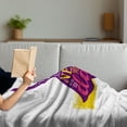 thumbnail image 3 of Wording Soft Flannel Fleece Throw Blanket, Silhouette Grungy Female Dancer with Never Miss a Chance to Dance Message, Cozy Plush for Indoor and Outdoor Use, 50" x 60", Multicolor, by Ambesonne, 3 of 5