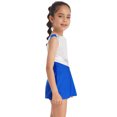 thumbnail image 1 of YUUMIN Costume de Cheerleading pour Filles Enfants Robe de Danse avec Shorts Carnaval Halloween Bleu Royal 8, 1 of 8