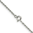 thumbnail image 3 of Sterling Silver Rhodium-Plated 1.5mm Diamond-Cut Rope Chain (28 X 1.5) Made In Italy qdc020r-28, 3 of 5