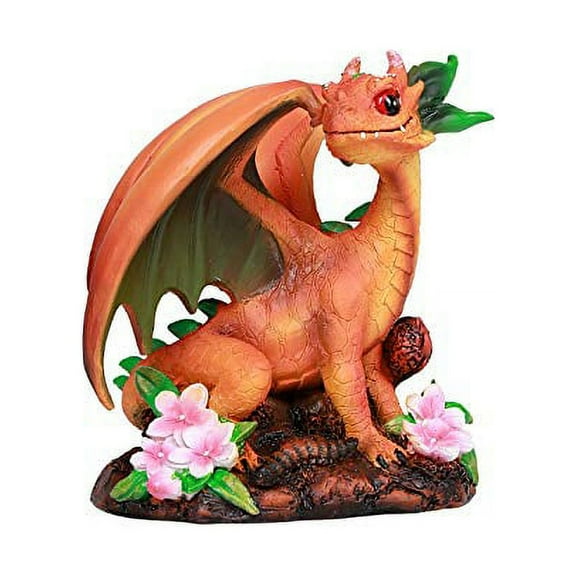 Peach Dragon Figurine