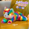 thumbnail image 4 of Glow Guards Light up Rainbow Cat Stuffed Animal Soft Kitty Plush Toy with LED Night Light Christmas Children's Day Birthday Gifts for Toddlers Kids Boys and Girls Children, 13'', 4 of 6