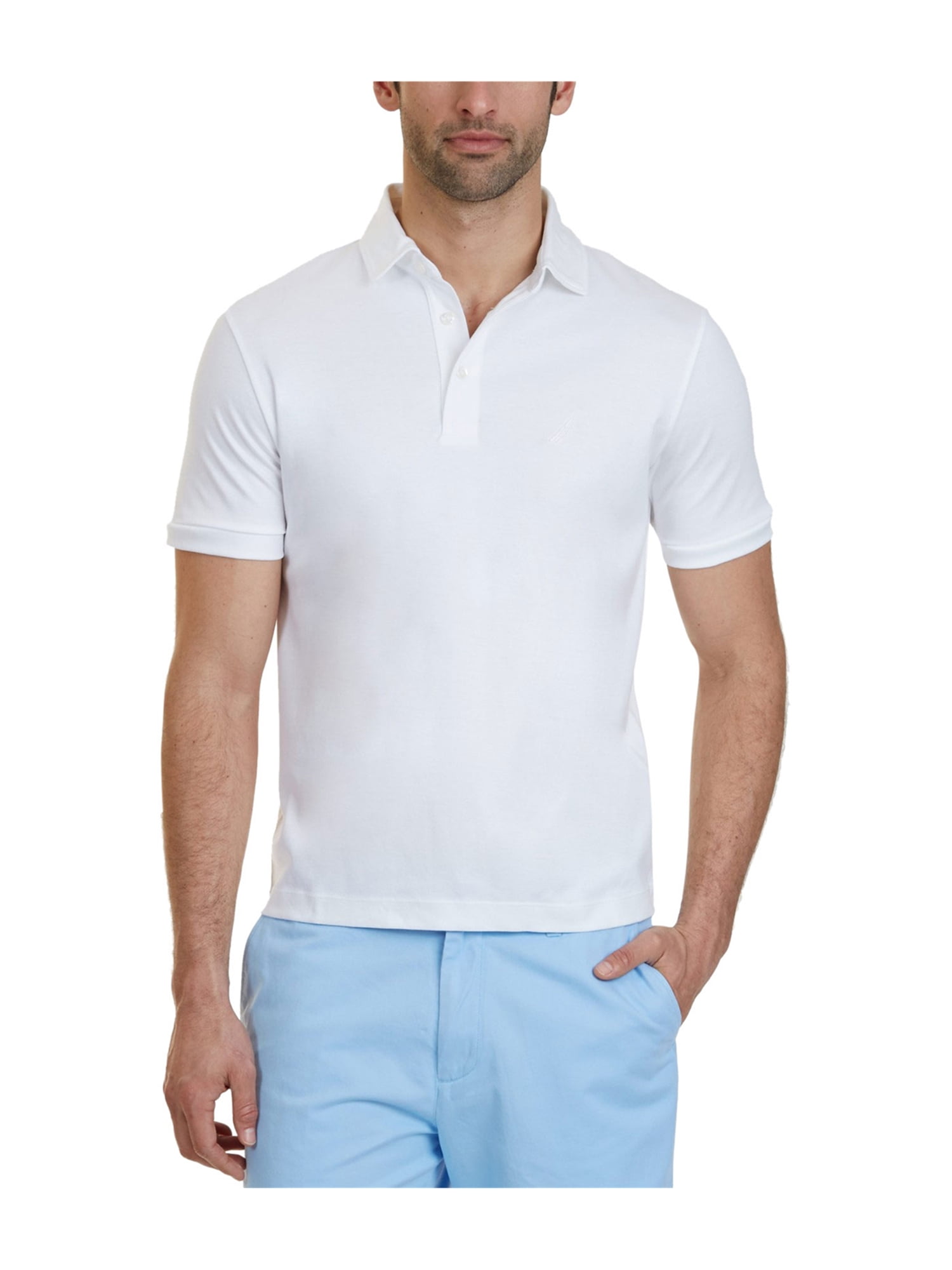 Nautica Mens Softex Rugby Polo Shirt brightwht S | Walmart Canada