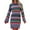 Green, variant on ZMHEGW Dress For Womens Sweater Rainbow Striped Long Sleeve Loose Crochet Striped Hollow Out Mini Casual Sweater Dresses For Women Party Casual