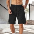 thumbnail image 3 of LTTVQM Cargo Shorts for Men Casual Elastic Waist Running Hiking Bermuda Shorts Knee Length 2026 Summer Clothes with Multiple Pockets Black XL, 3 of 4