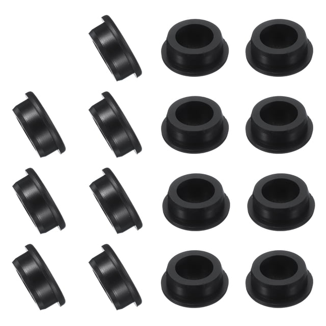 Uxcell 15 Pcs Tapón de Silicona en Forma de T, Diámetro 28 mm/1.1 Pulgadas, Tapón de Silicona Impermeable Reutilizable para Sellar Agujeros Redondos en Equipos de Tuberías, Negro