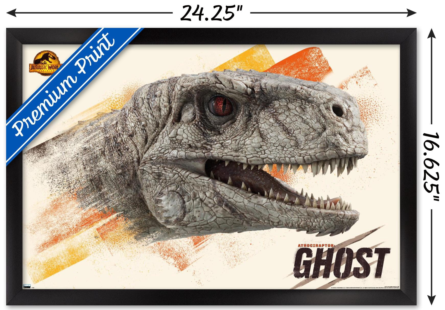 Jurassic World: Dominion - Ghost Wall Poster, 14.725" x 22.375" Framed