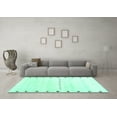 thumbnail image 3 of Ahgly Company Indoor Rectangle Solid Turquoise Blue Modern Area Rugs, 7' x 10', 3 of 4