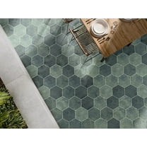 Zenith 9 x 11 in. Matte Moss Green Porcelain Hexagon Wall and Floor Tile (8.07 sq ft/case) - 16 Pack